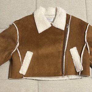 Faux Shearling Cropped Jacket